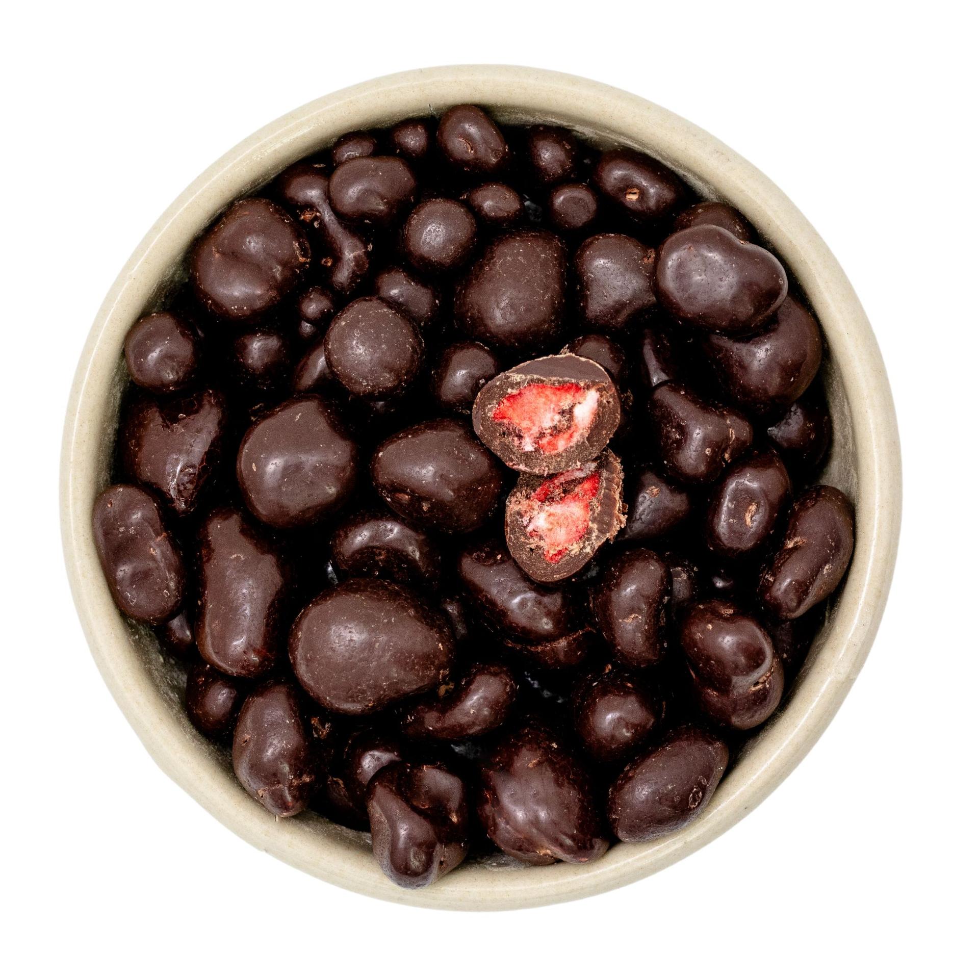 Fragole in cioccolato fondente Biologico e Fairtrade 2x2,5kg