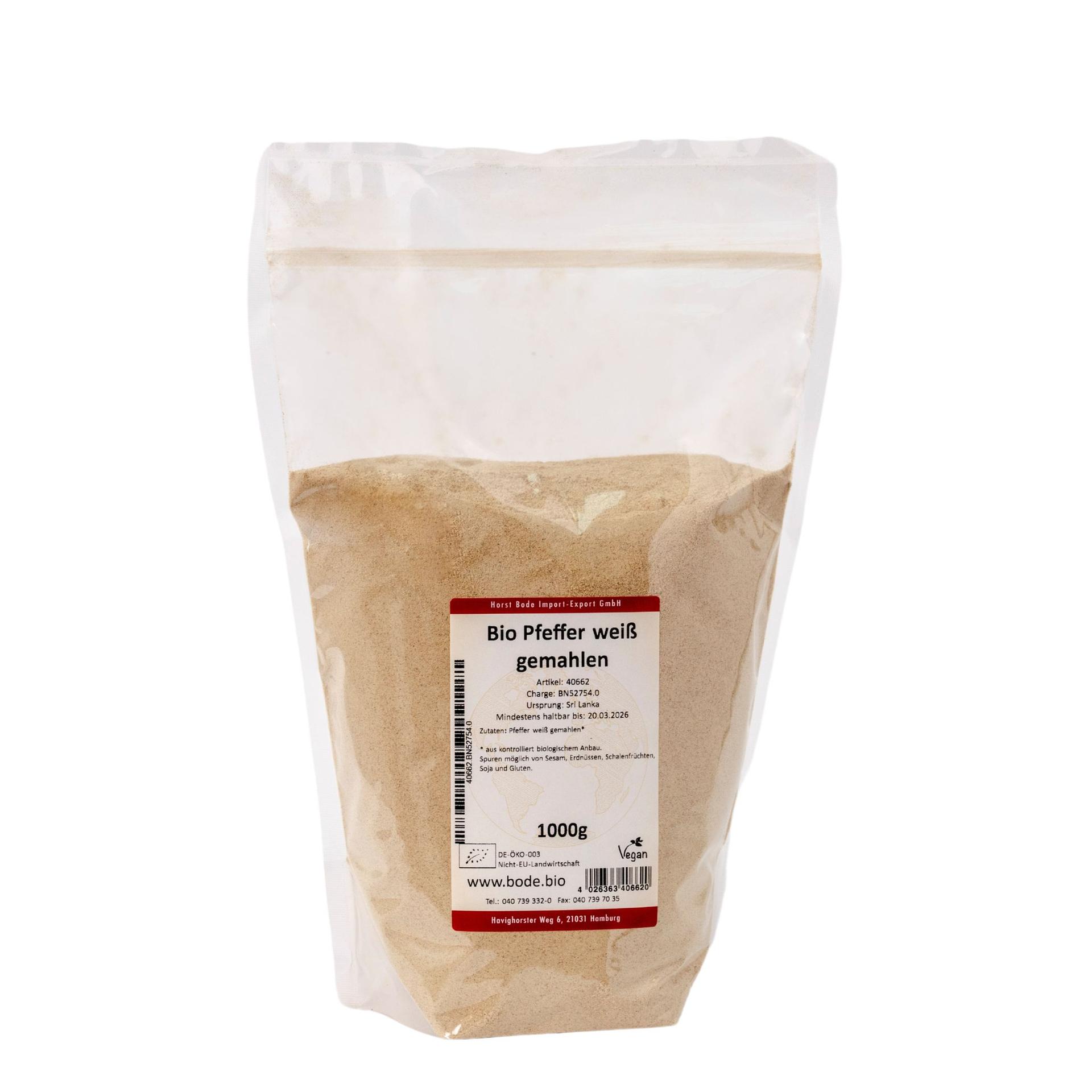 Pepe bianco macinato Biologico 1kg