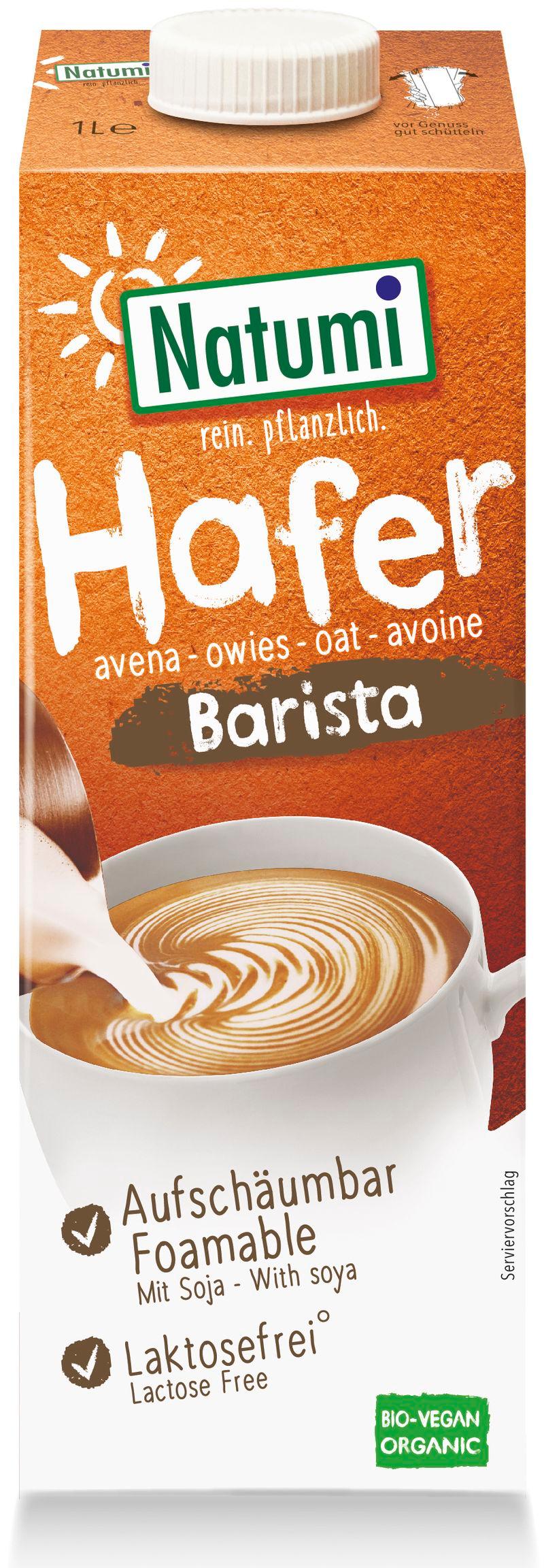 Bevanda al latte di avena Barista con soia non zuccherata bio Natumi 8x1l