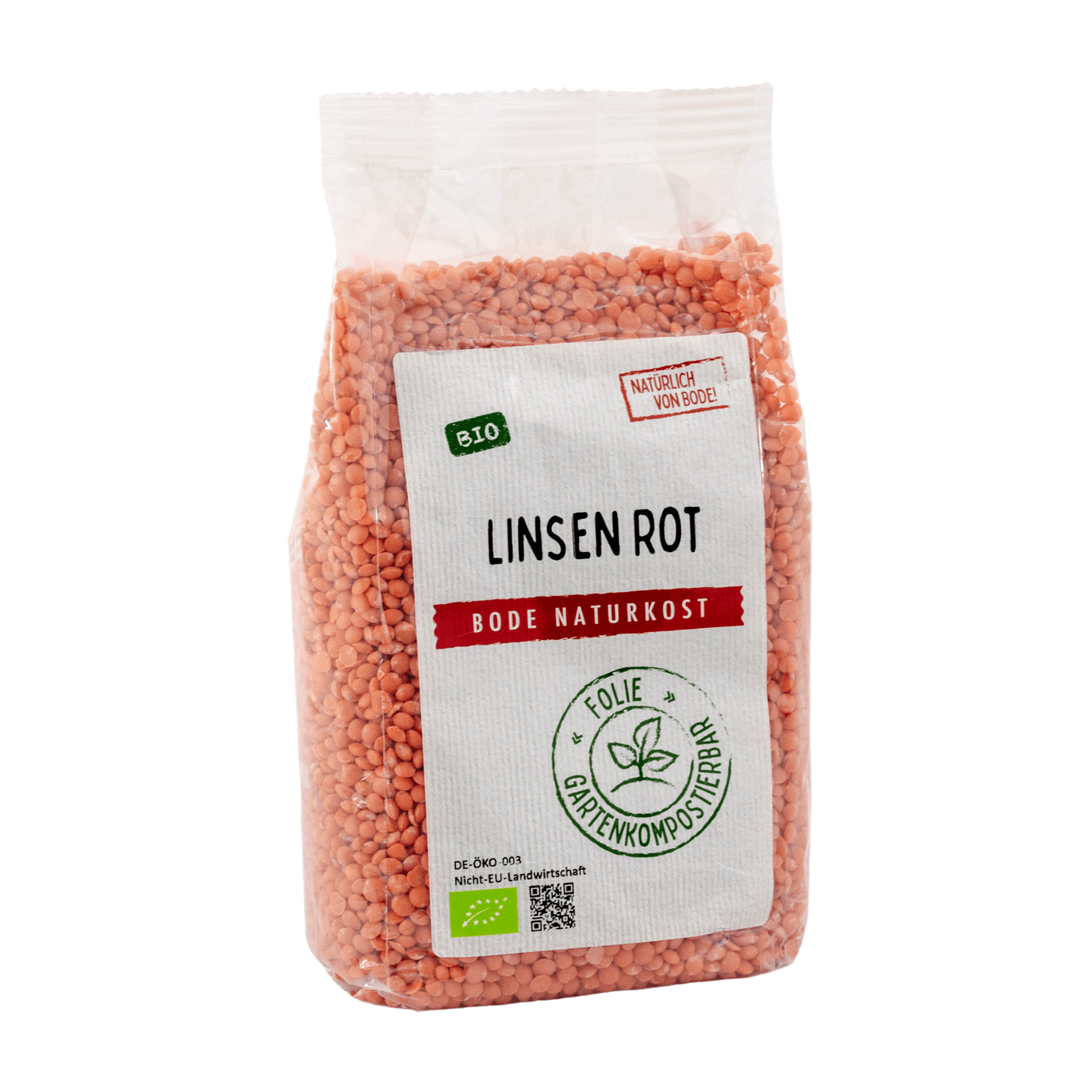 Lenticchie rosse bio, busta compostabile da giardino 6x500g