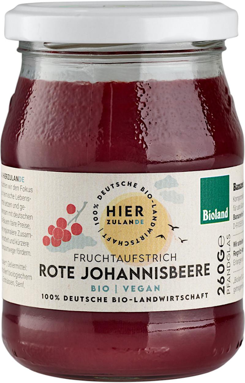 Confettura di ribes rosso bio Bioland Hierzulande 6x260g