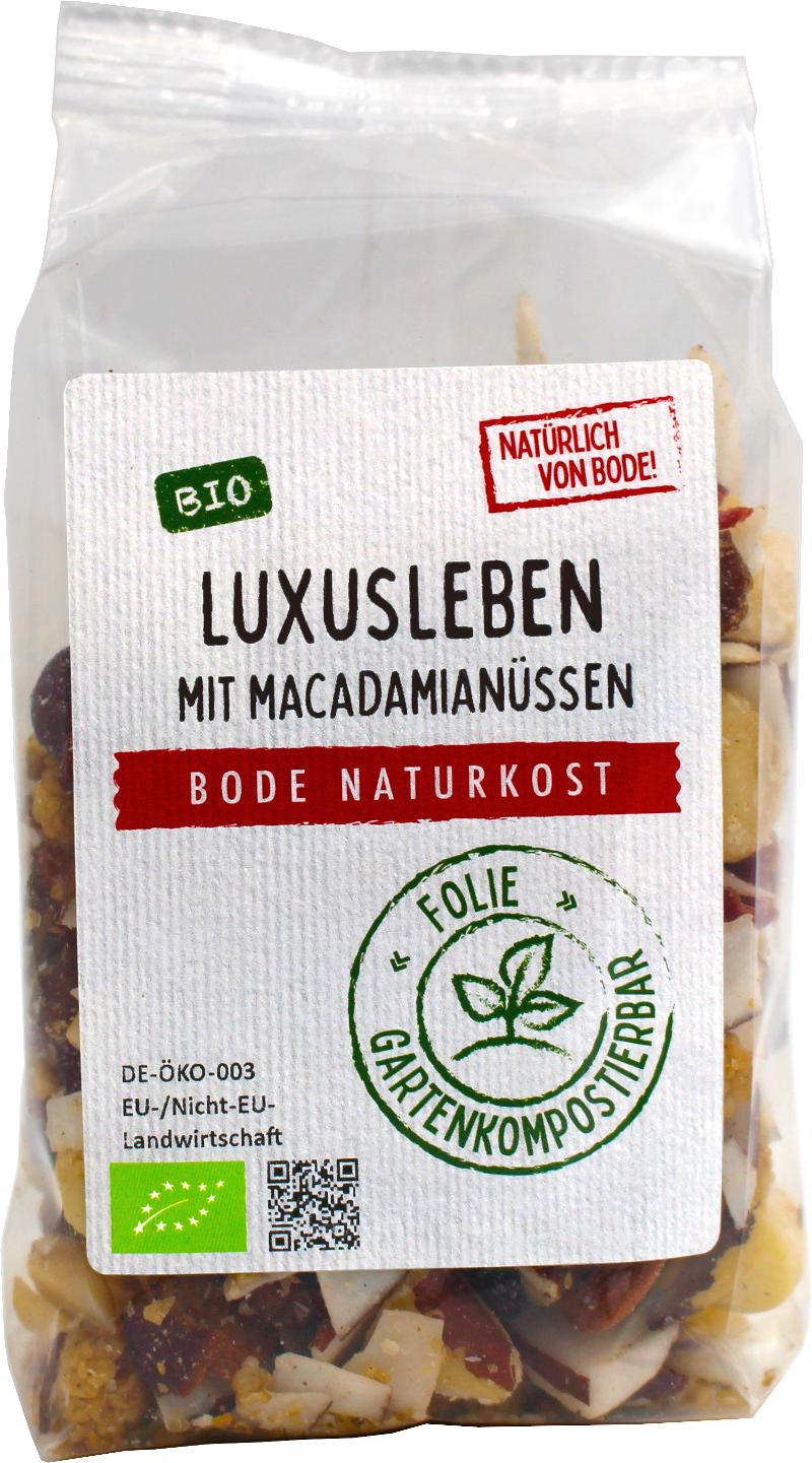 Vita di lusso - Mix di Macadamia Bio - senza uvetta - busta compostabile in giardino 6x175g