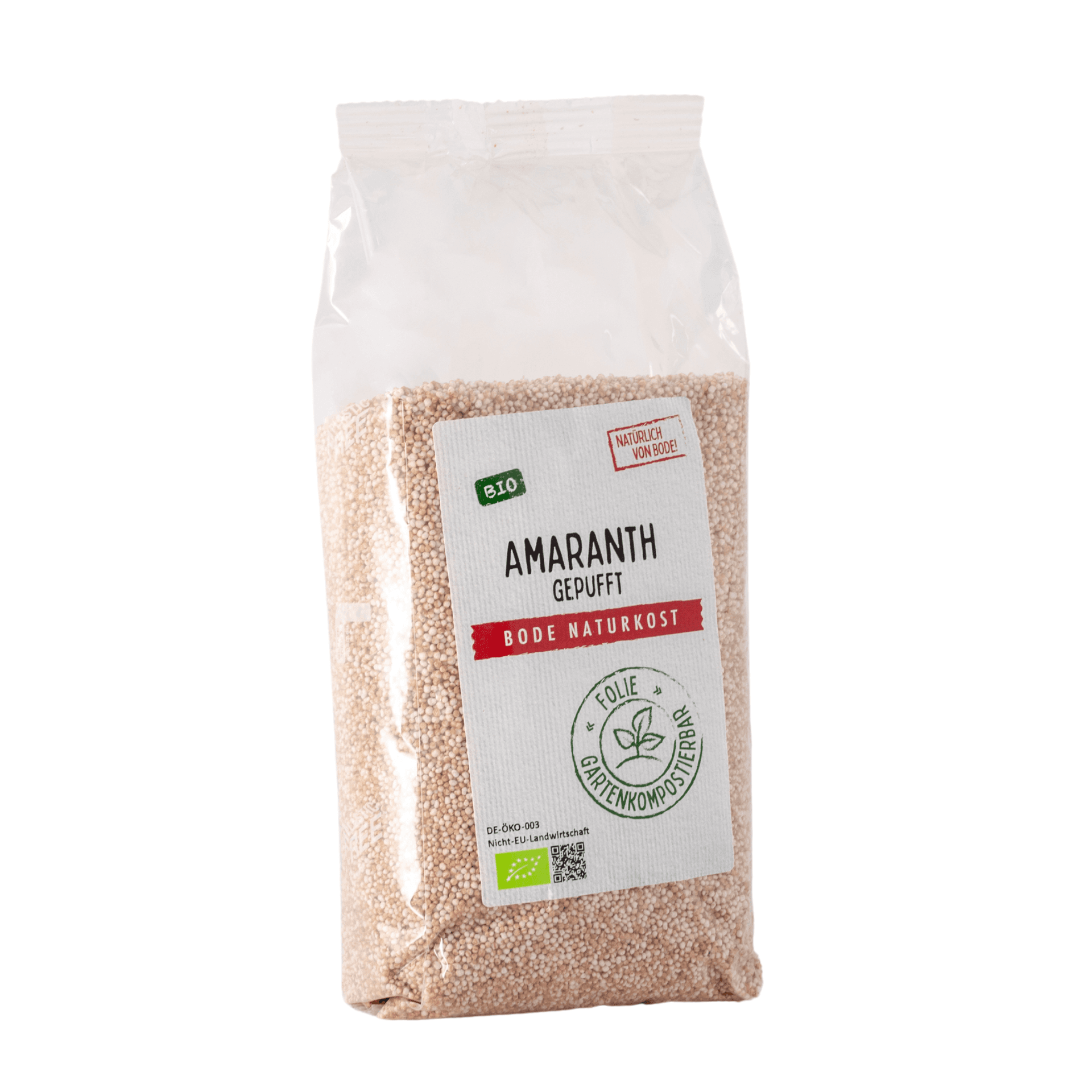 Amaranto soffiato biologico, sacchetto compostabile da 6x150g