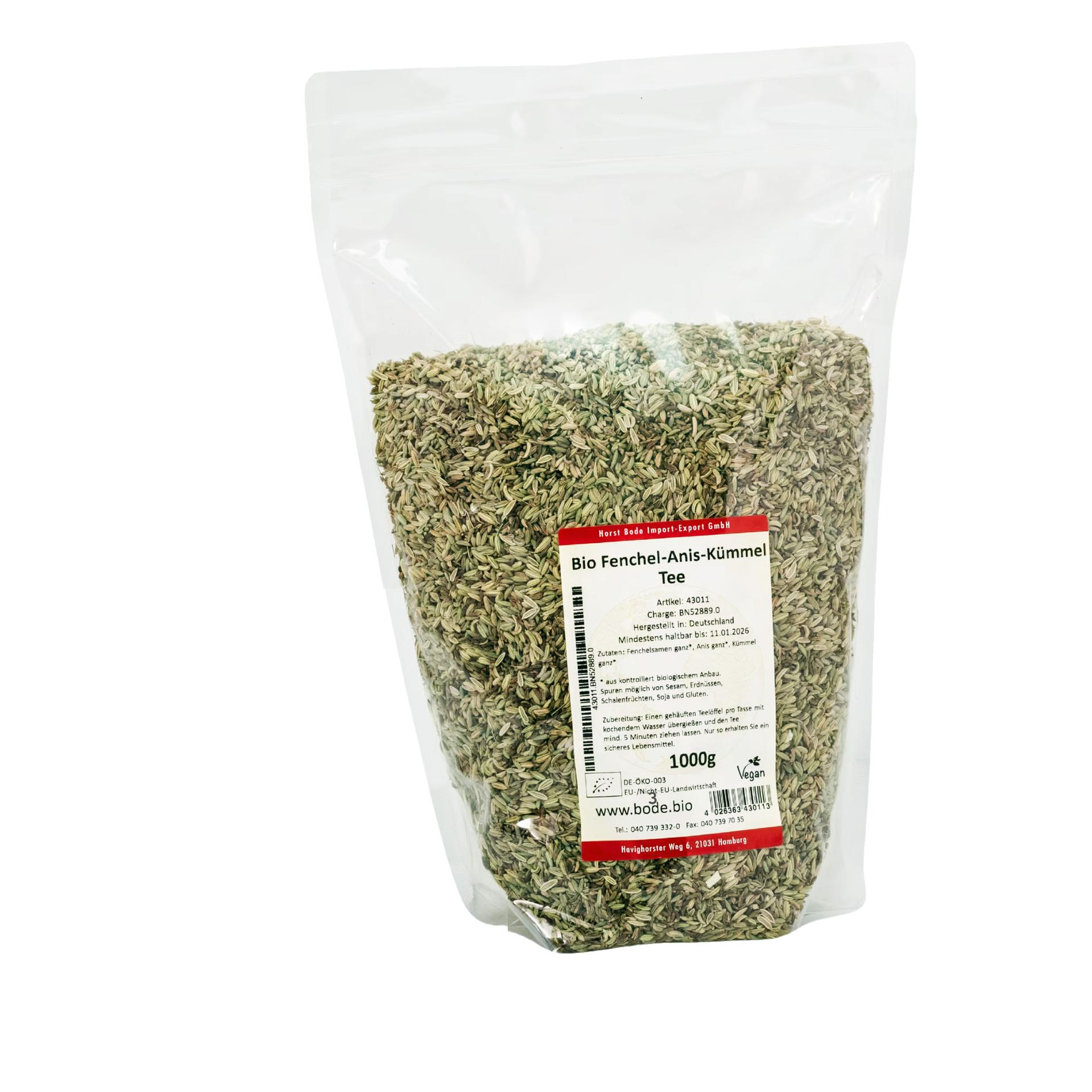 Tè al finocchio, anice e cumino bio 1kg