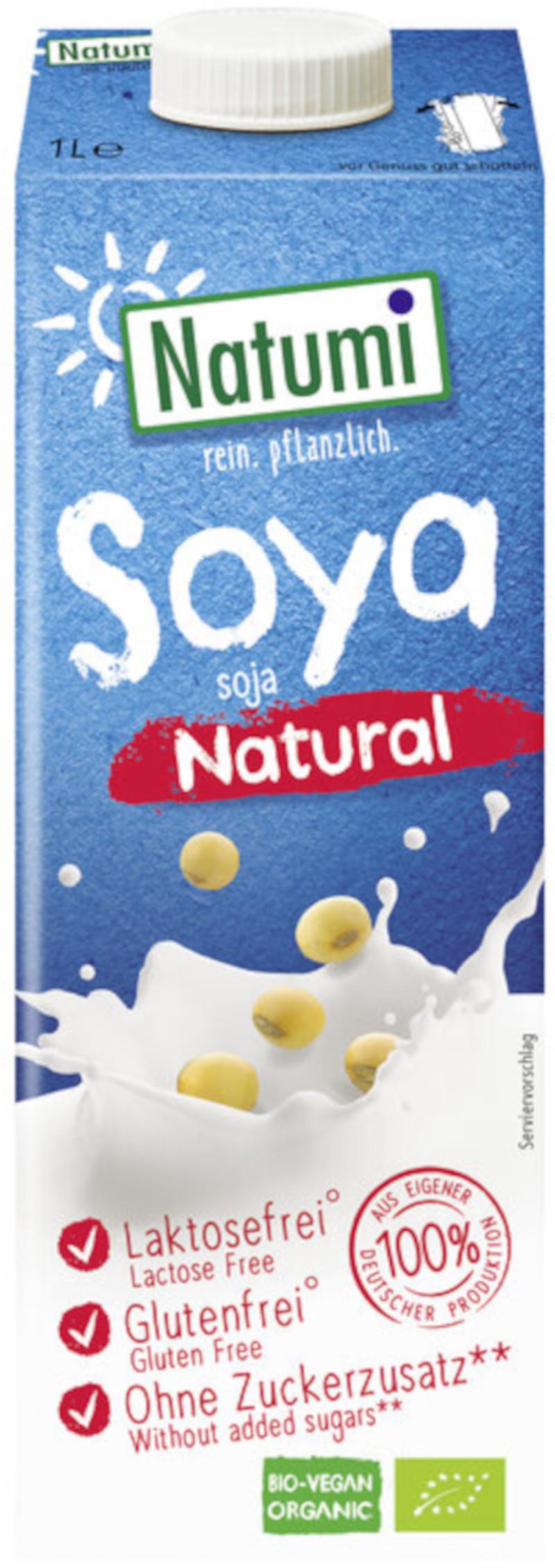 Bevanda di soia naturale non zuccherata bio Natumi 8x1l