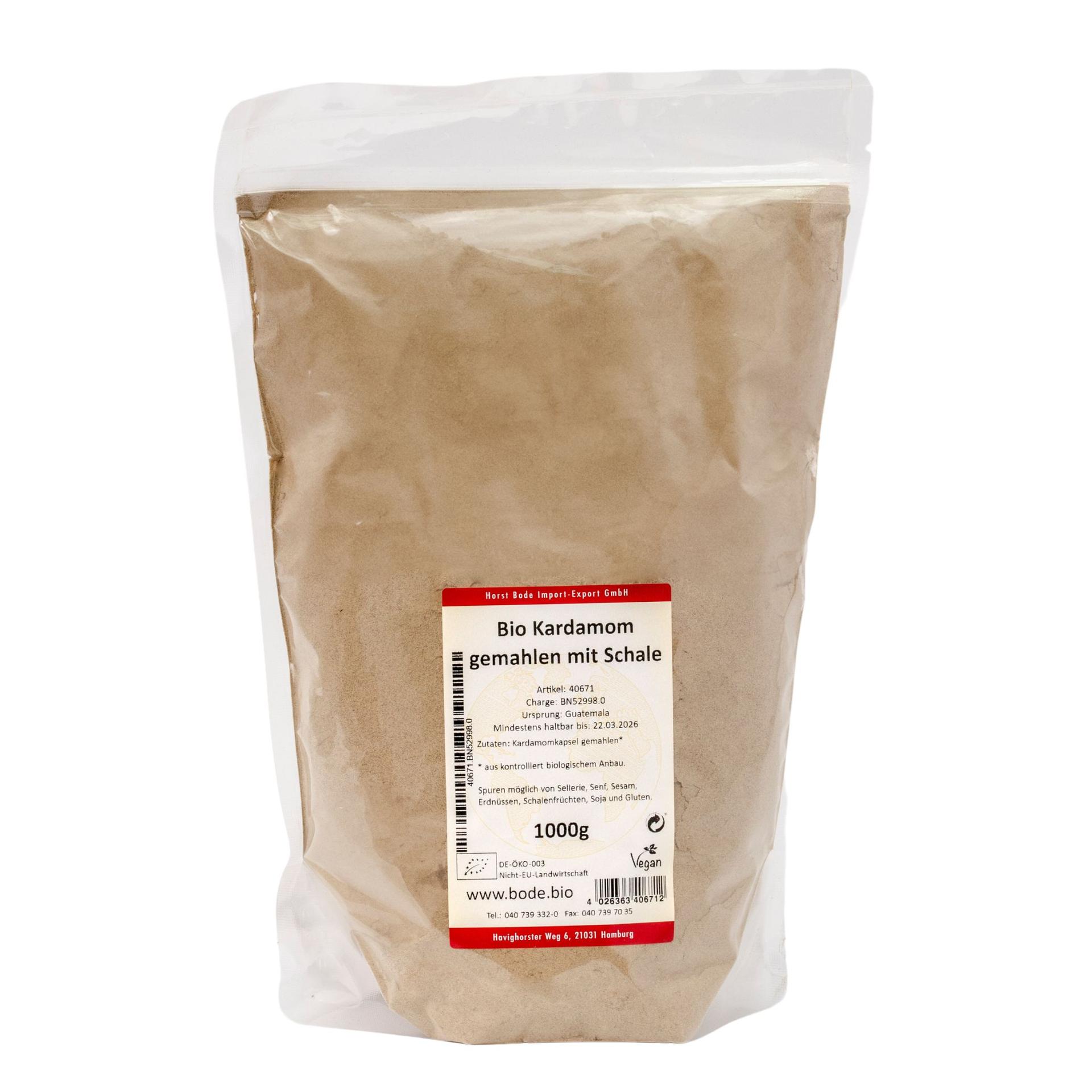 Cardamomo macinato con guscio bio 1kg