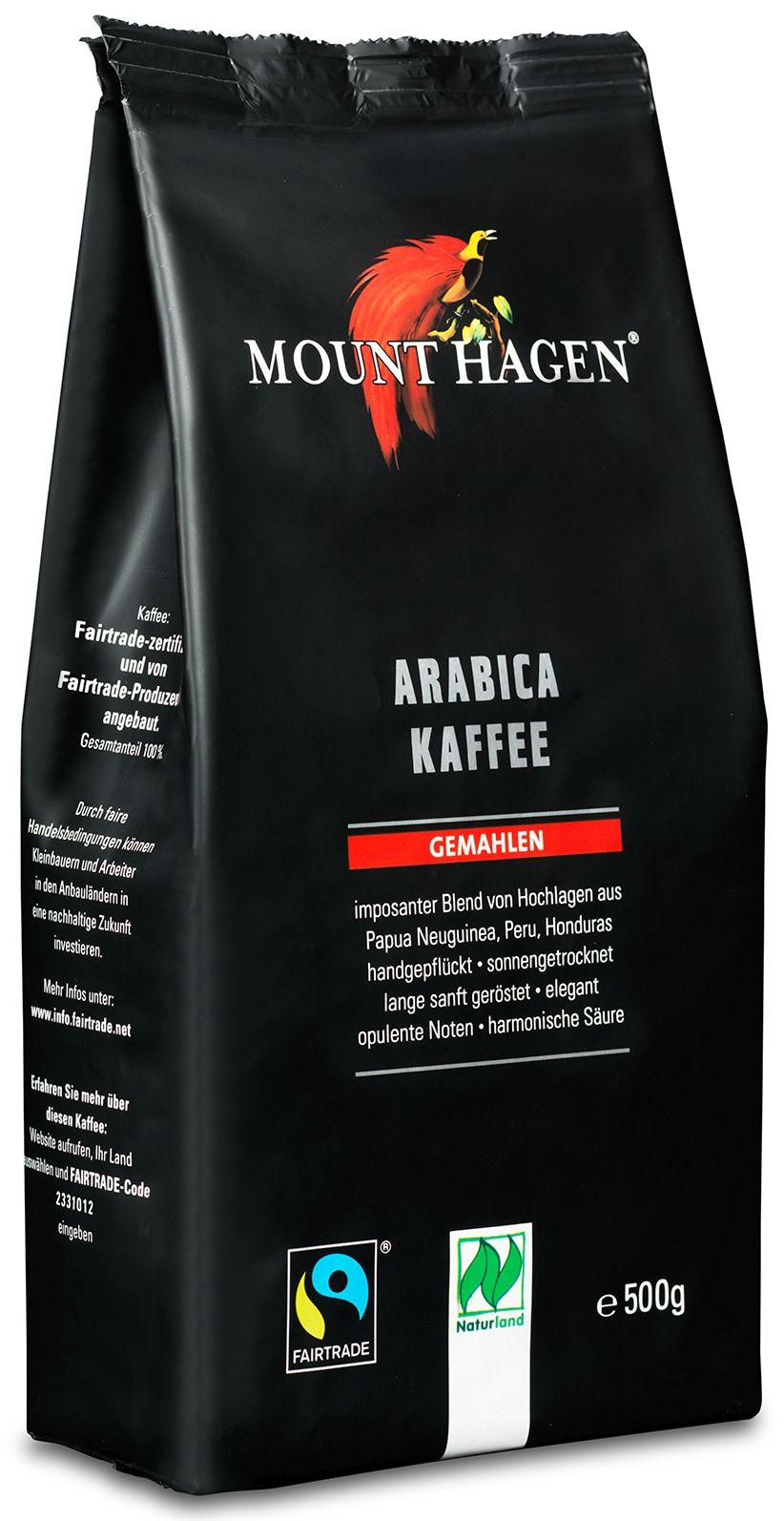 Caffè Arabica macinato bio Naturland Fairtrade Mount Hagen 12x500g
