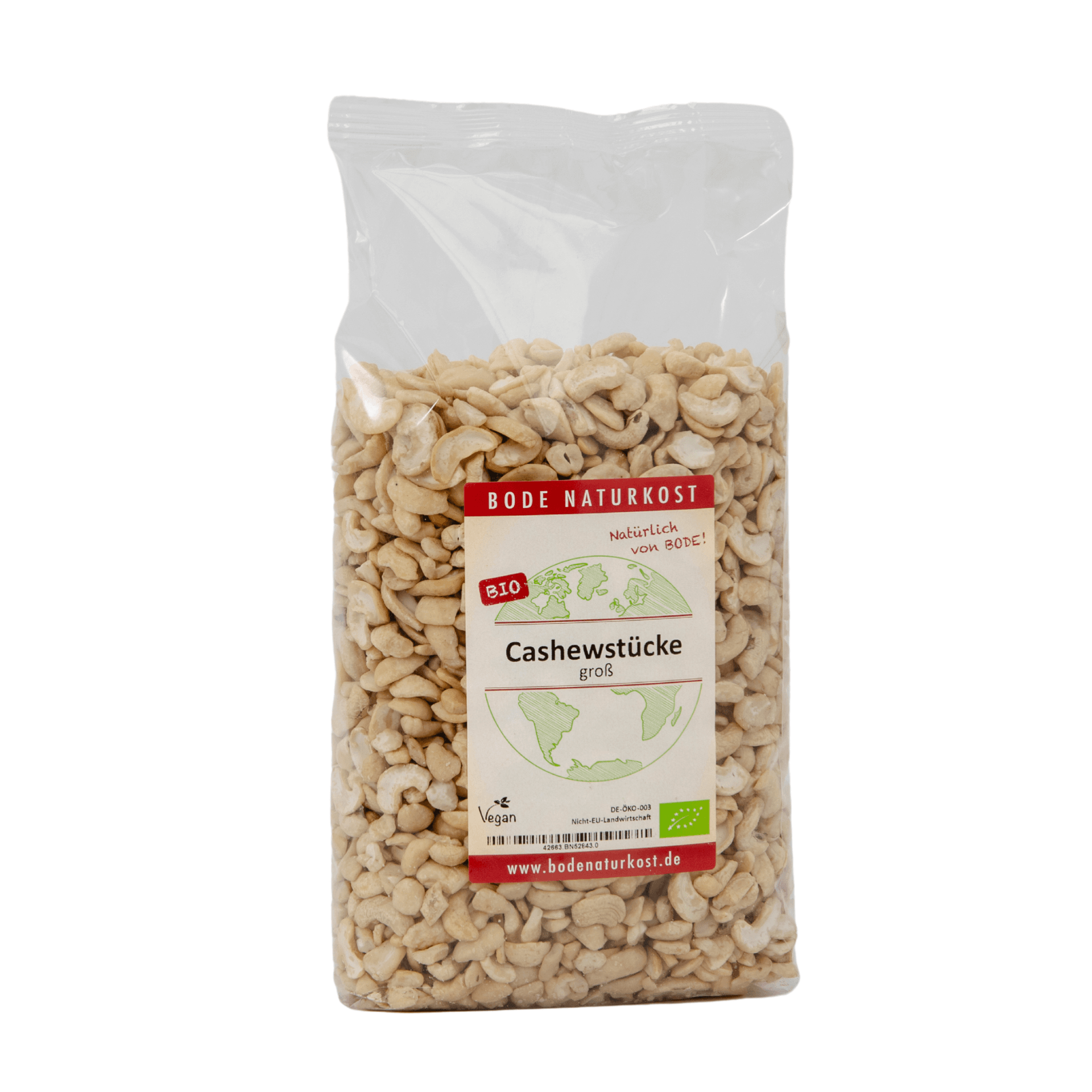 Pezzi di anacardo grandi bio 1kg