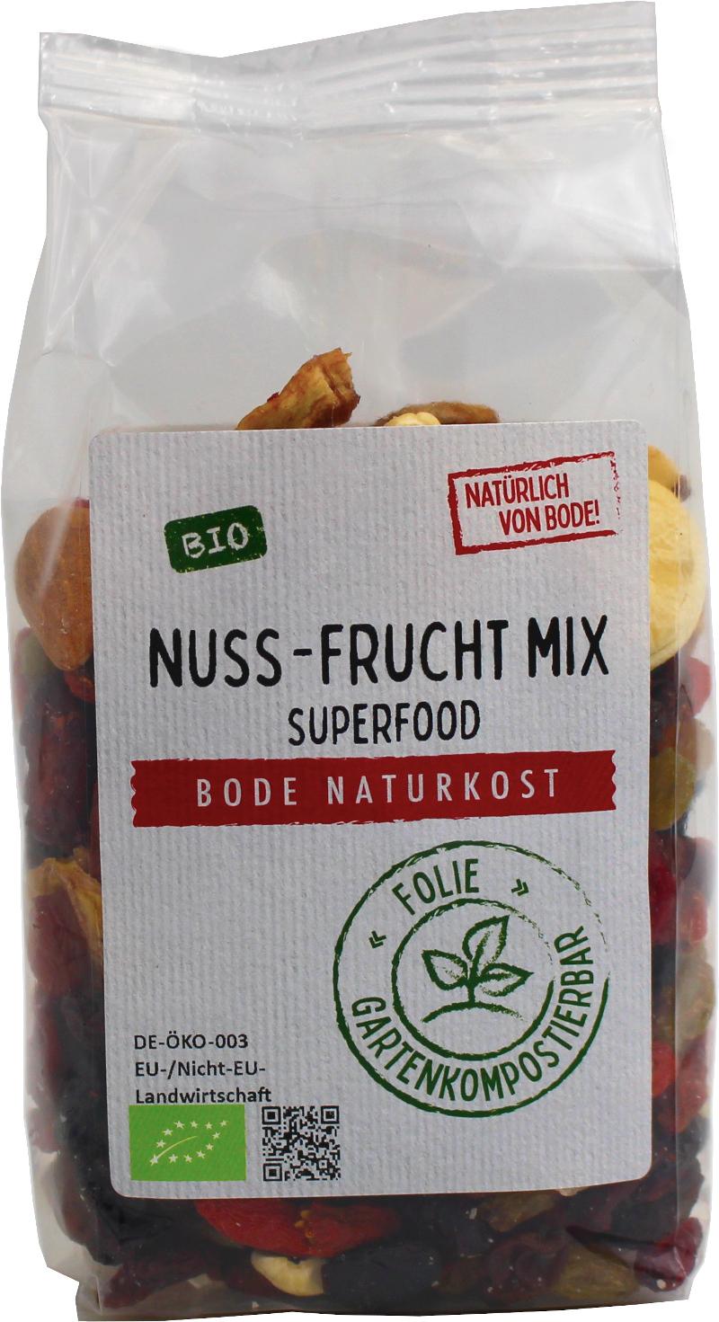 Misto di Frutta e Noci Superfood Bio, busta compostabile 6x200g