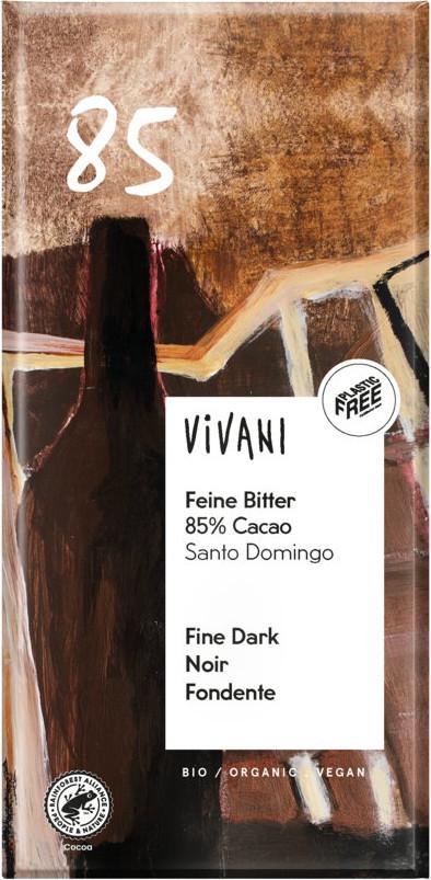 Cioccolato da tavola Extra Fondente 85% Biologico Vivani 10x100g