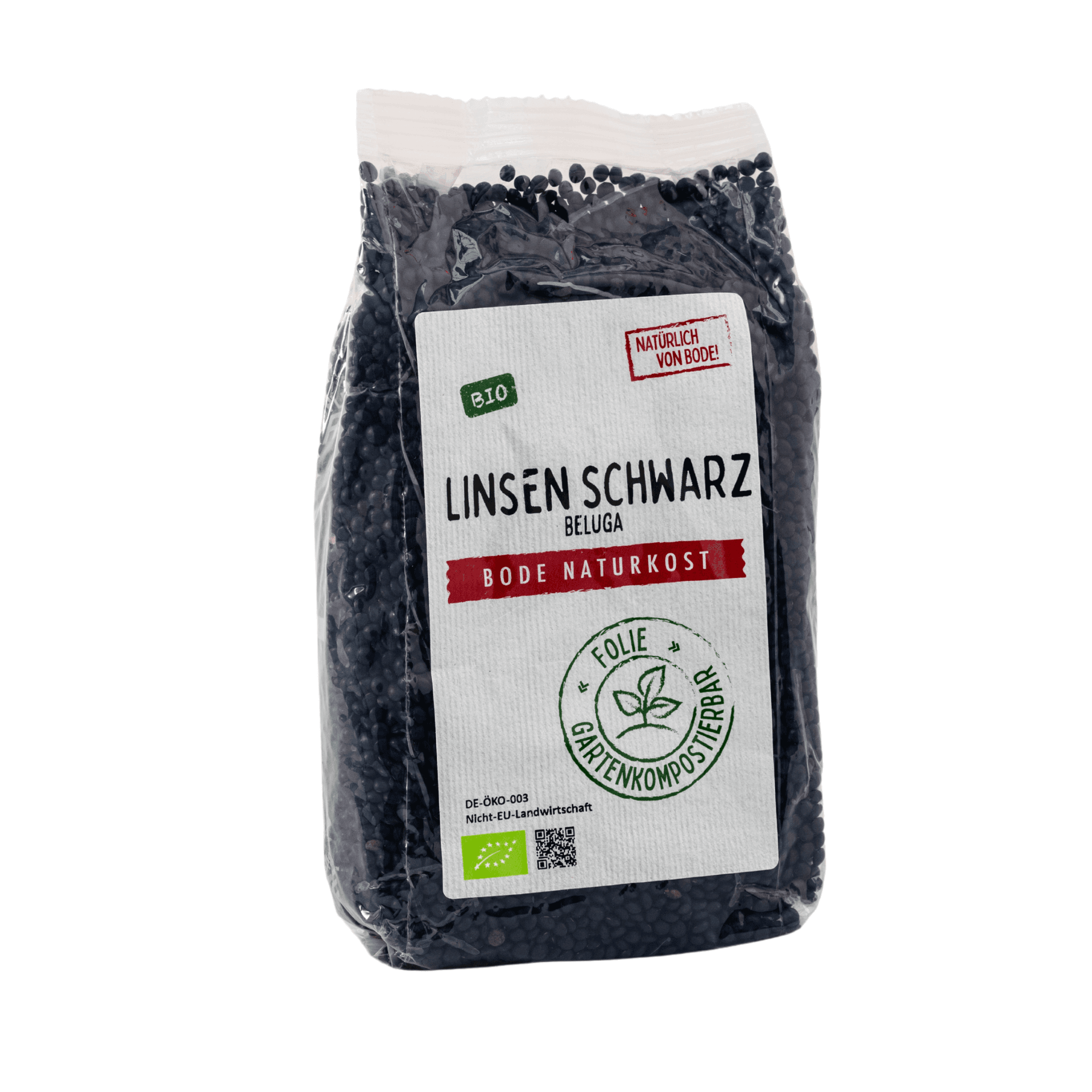 Lenticchie Beluga nere bio, busta compostabile da giardino 6x500g