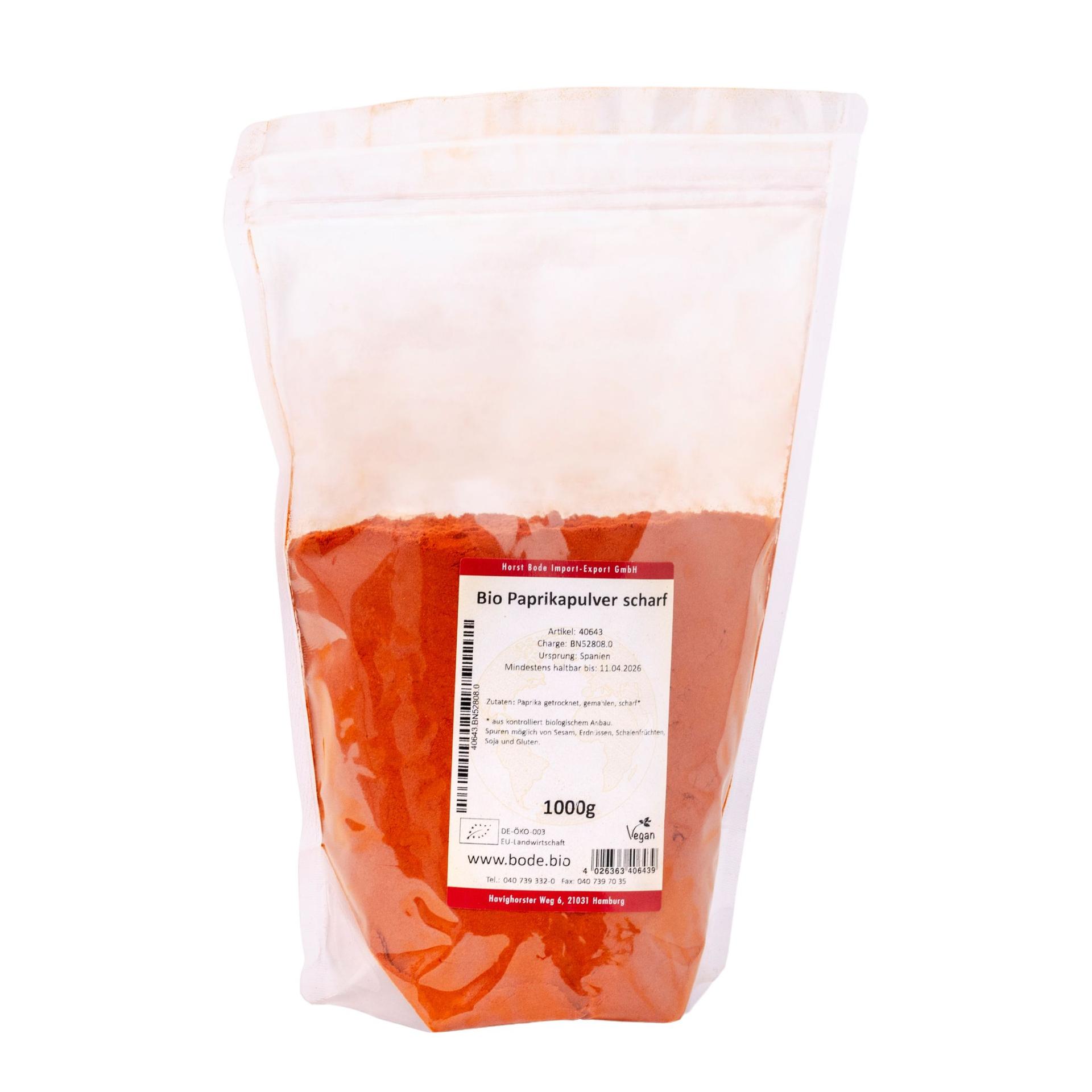 Paprika in polvere piccante bio 1kg
