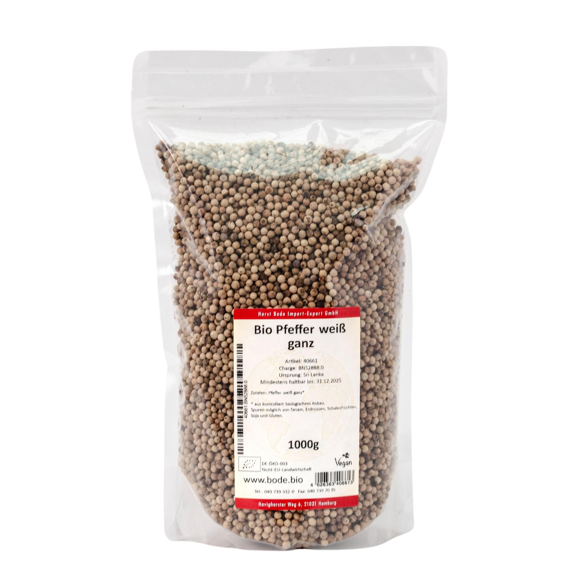 Pepe bianco intero Biologico 1kg