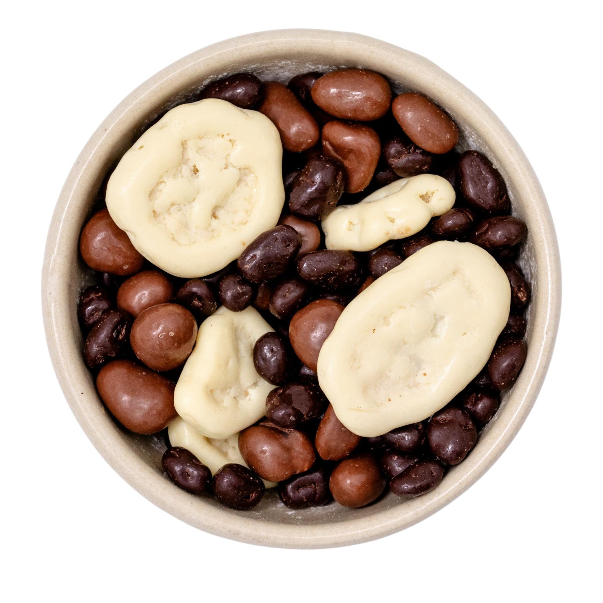 Misto di frutta e noci ricoperto di cioccolato bio 10kg