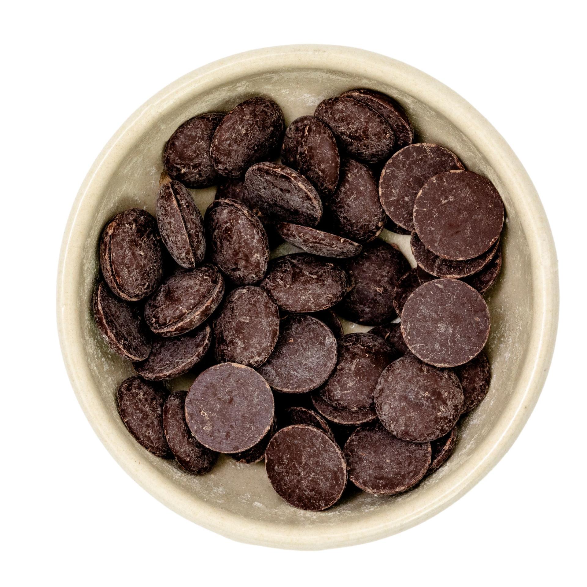 Gocce di cioccolato fondente grandi per degustazione e cottura (18mm) bio 5kg