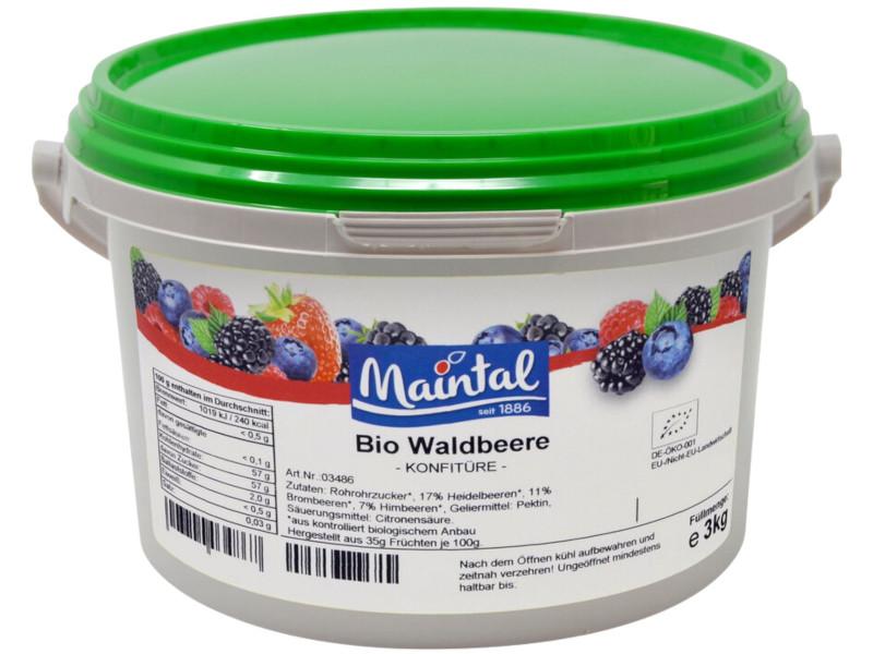 Confettura di Frutti di Bosco Bio Maintal 3kg con zucchero Bio tedesco