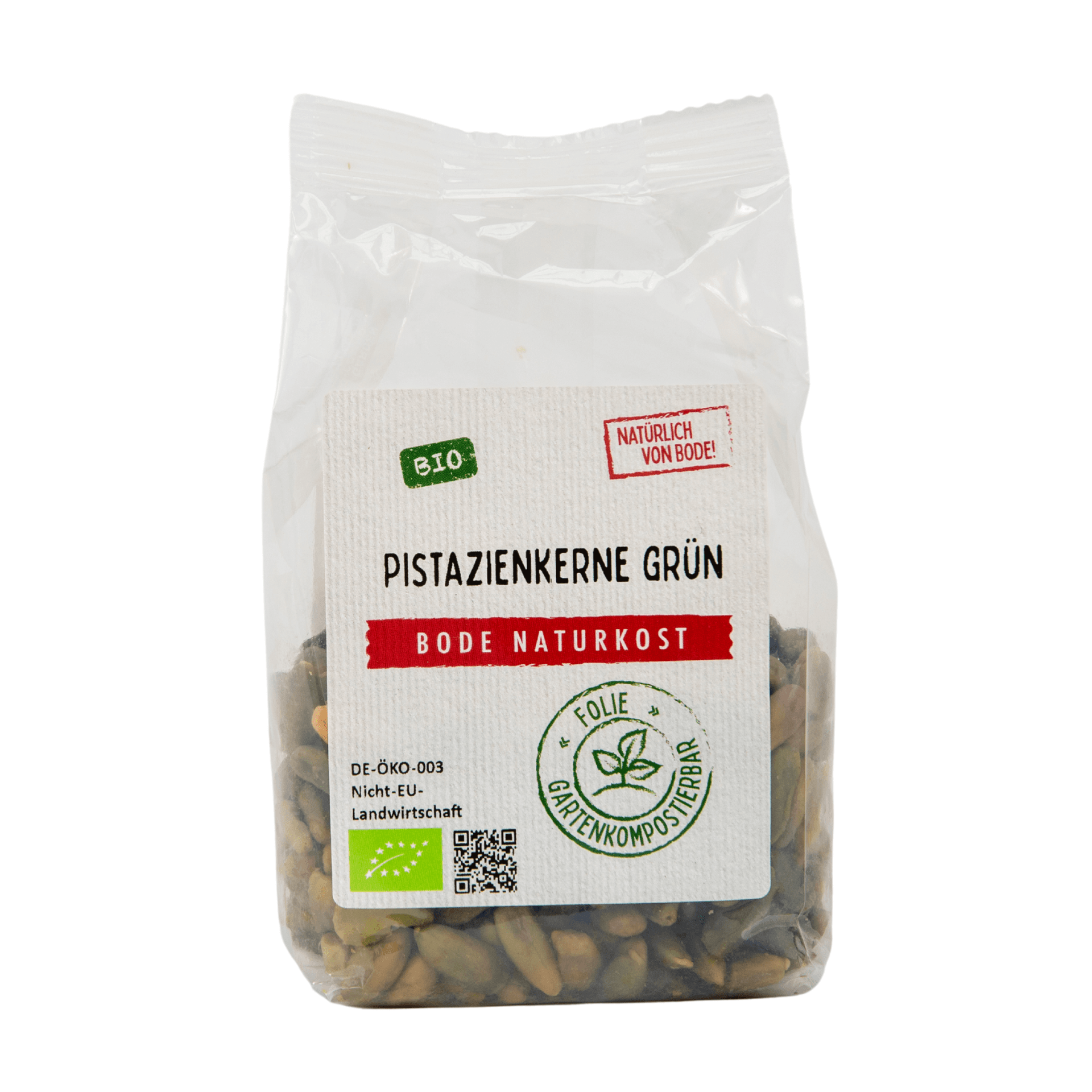 Noccioline di pistacchio verdi Bio Premium sacchetto compostabile in giardino 6x100g