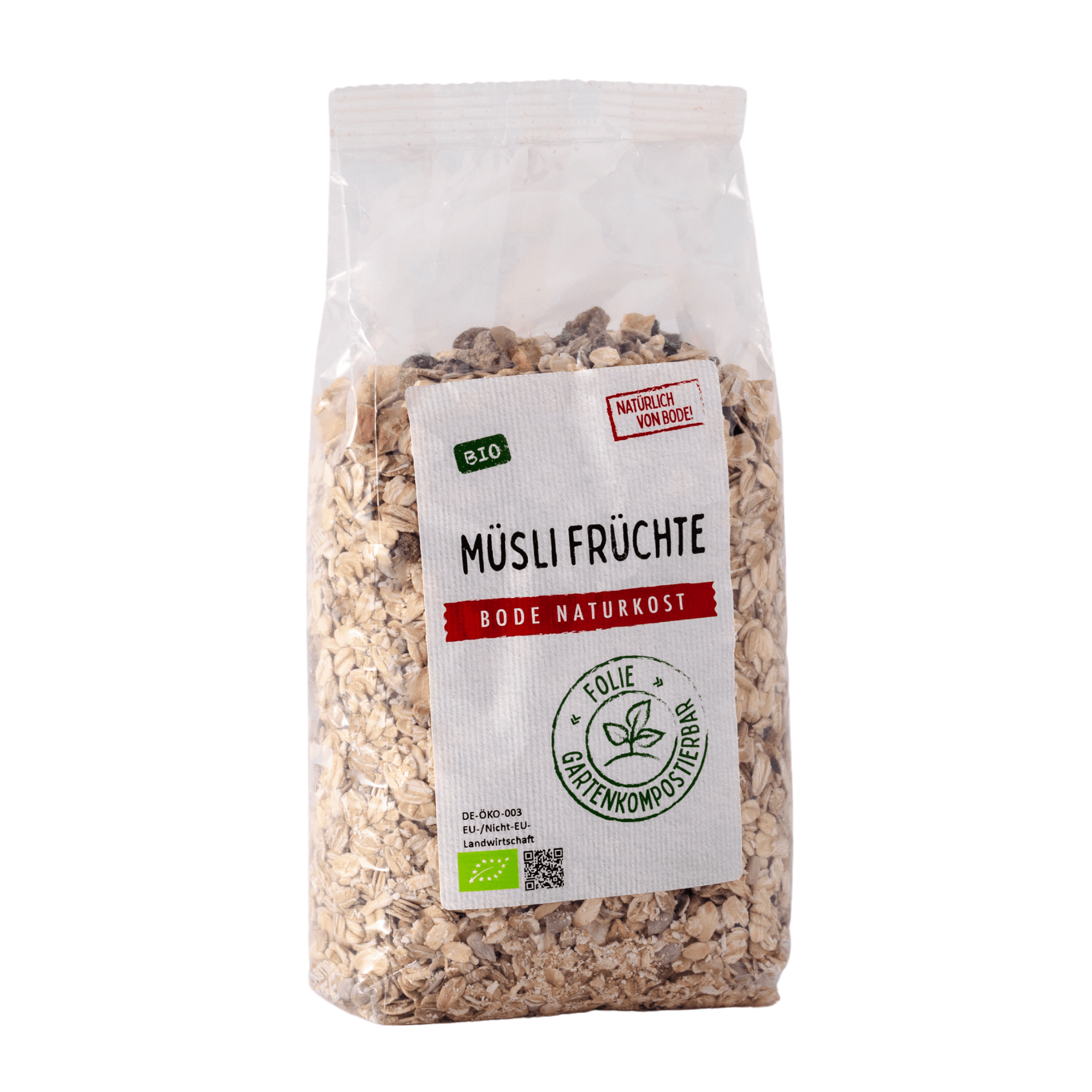 Muesli di Frutta bio, in sacchetto compostabile da 6x500g