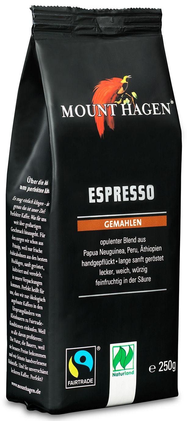 Espresso macinato Biologico Naturland Fairtrade Mount Hagen 6x250g Softpack