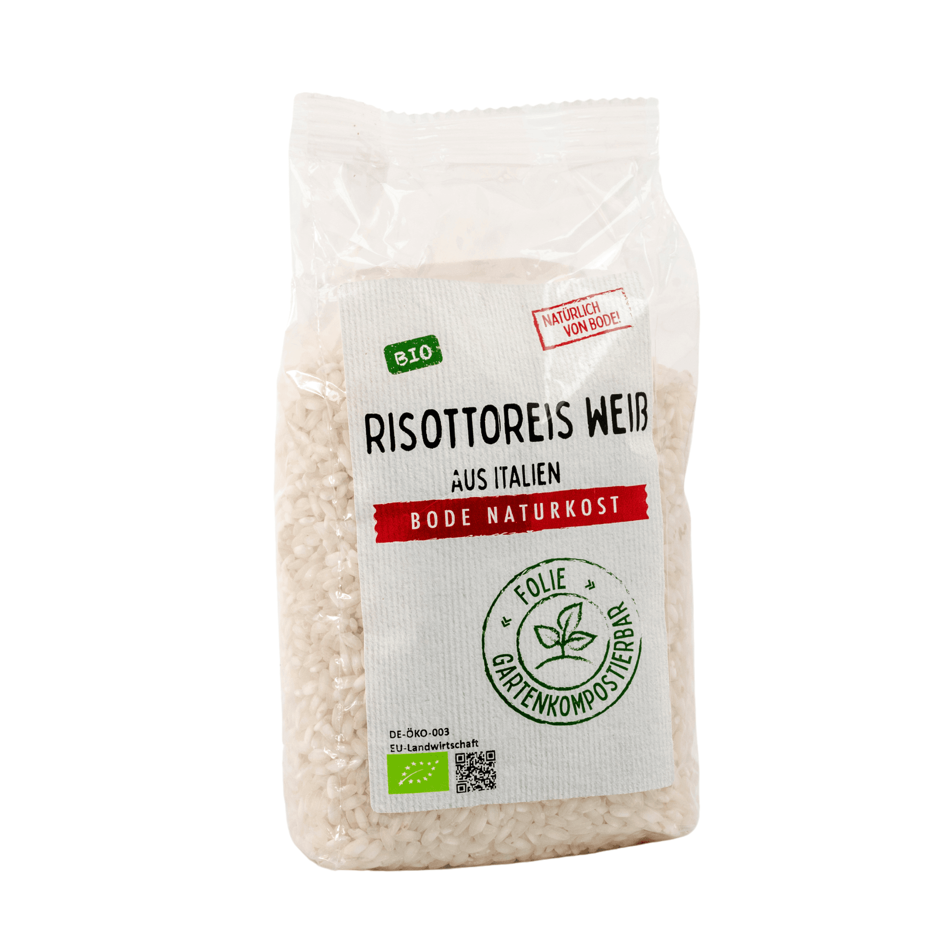 Riso per Risotti bianco bio Italia, sacchetto compostabile in giardino 6x500g
