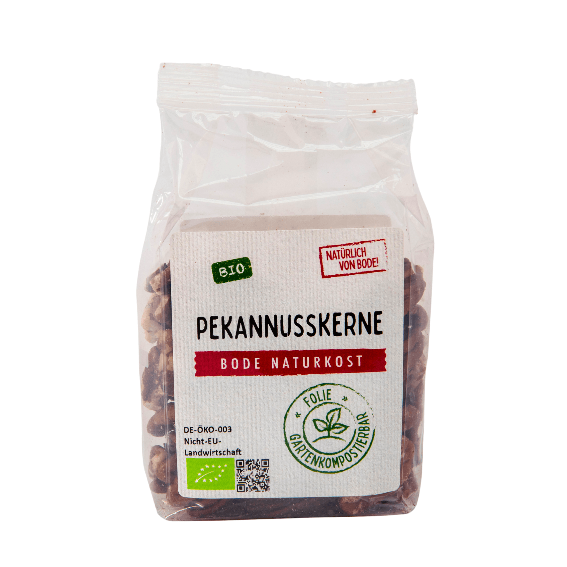 Nocciole di pecan bio, sacchetto compostabile 6x100g