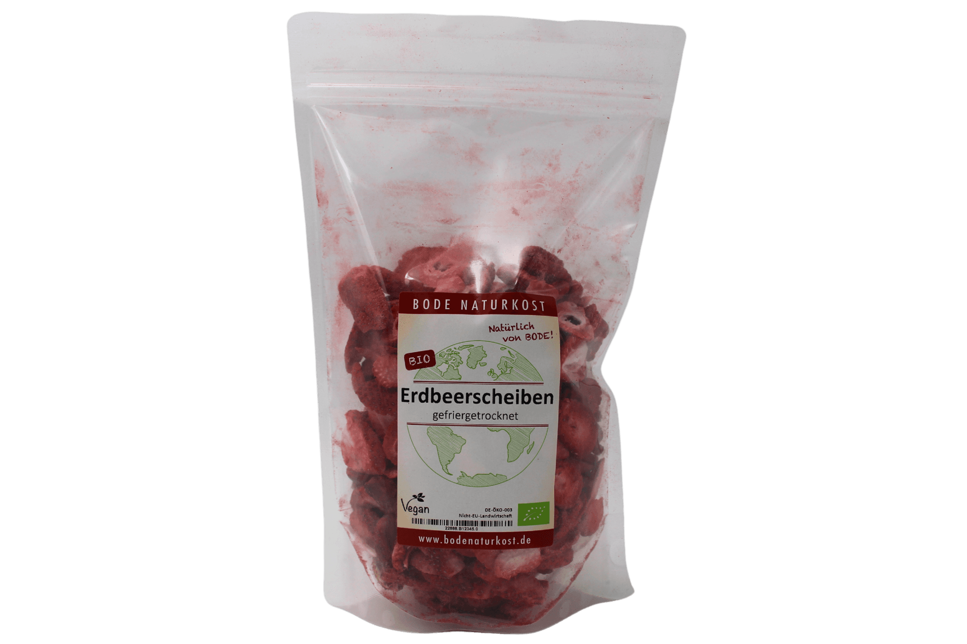 Erdbeerscheiben gefriergetrocknet bio 100g