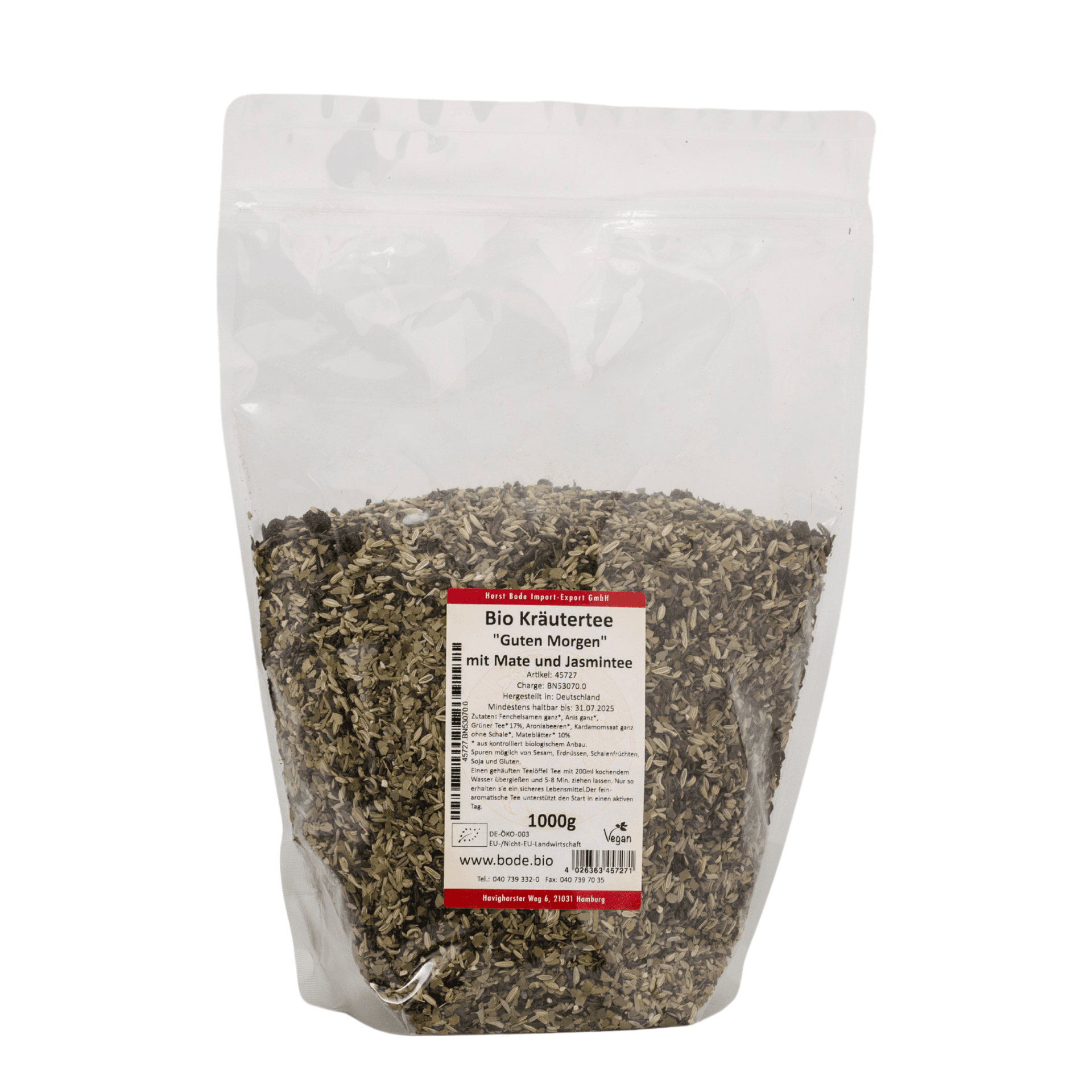 Tè alle erbe "Buongiorno" bio con tè mate e gelsomino 1kg