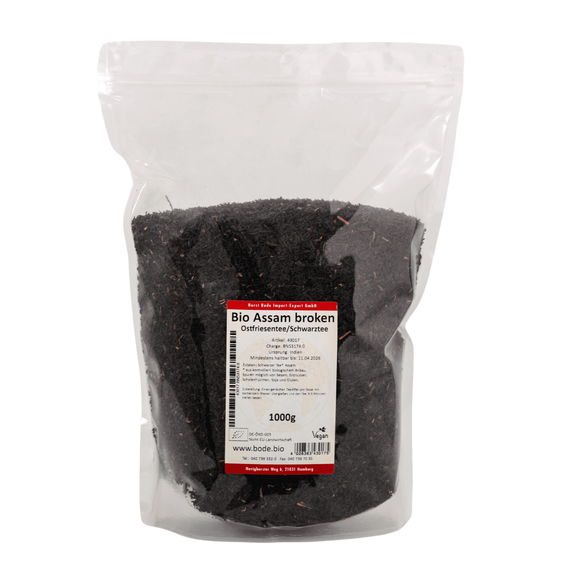 Tè Assam spezzato Biologico 1kg