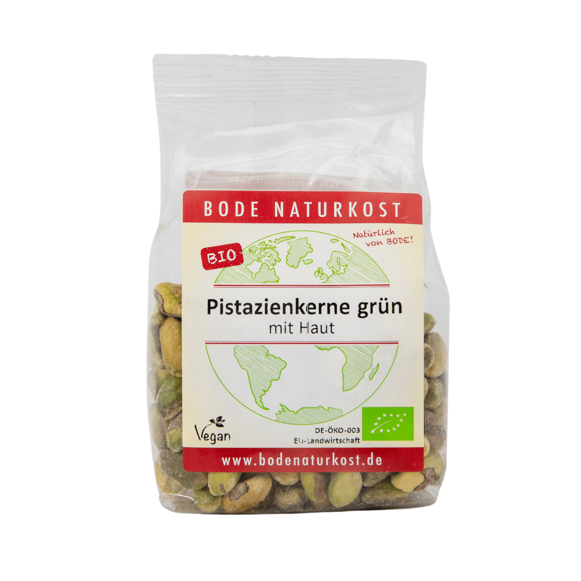Kerni di pistacchio verdi con pelle bio 6x100g