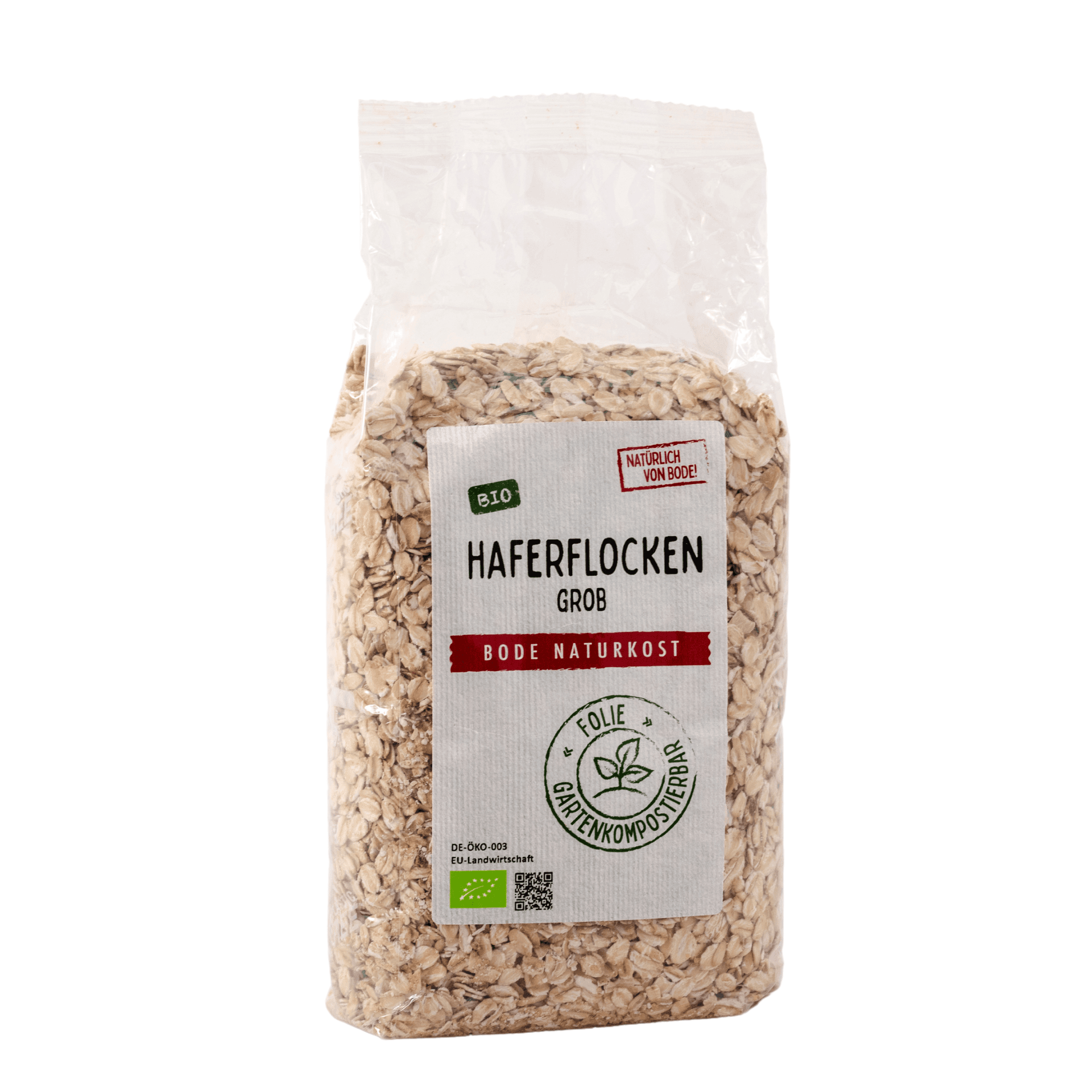 Fiocchi d'avena grossolani bio, sacchetto compostabile in giardino 6x500g