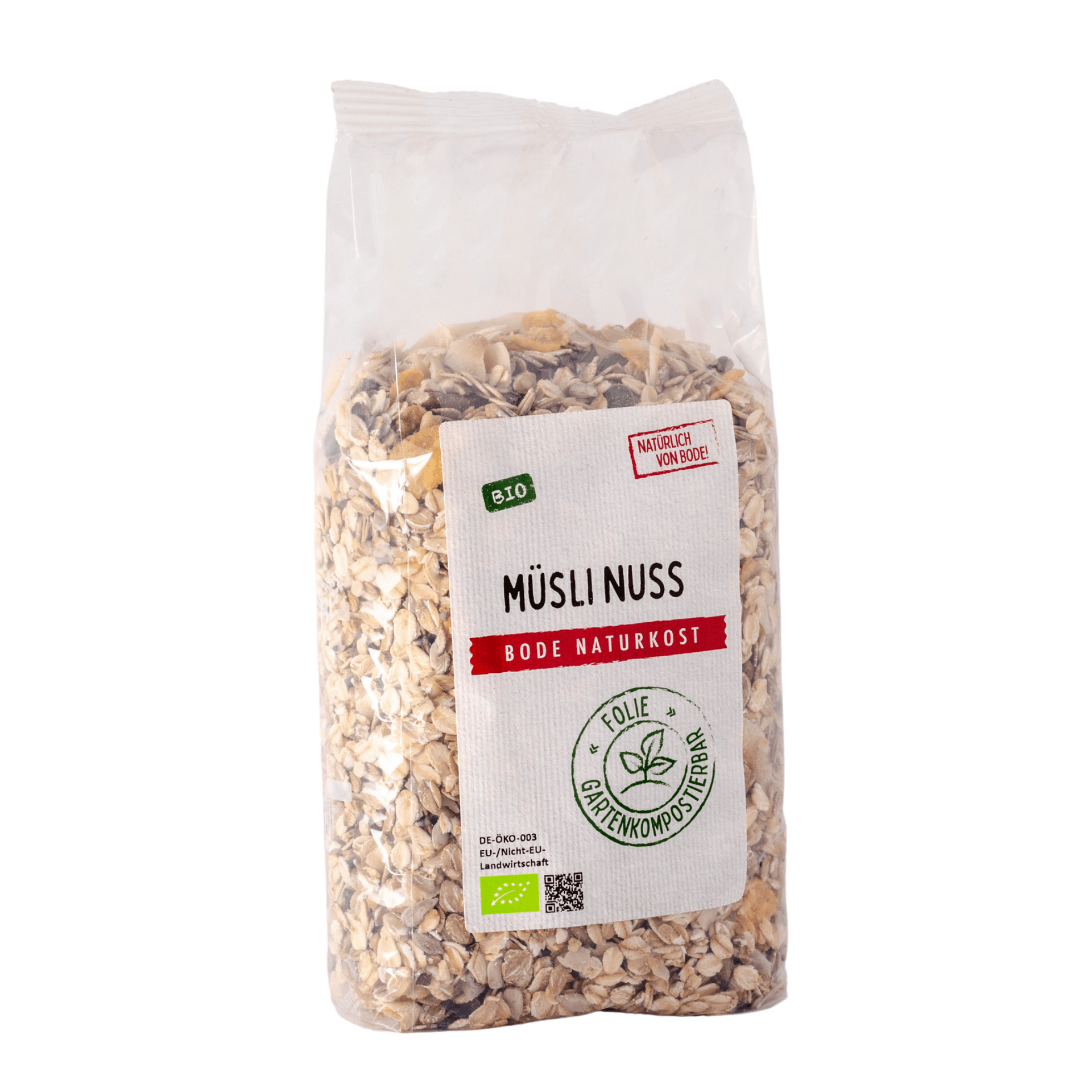 Muesli Nocciola Bio, sacchetto compostabile 6x500g