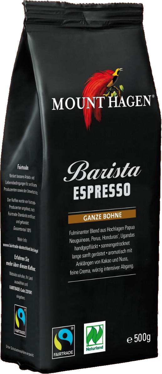Chicchi di caffè Espresso Barista Biologici Naturland Fairtrade Mount Hagen 6x500g