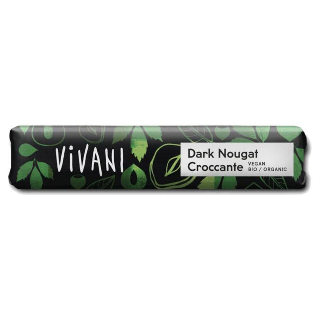 Barretta di cioccolato Dark Nougat Croccante bio Vivani 18x35g